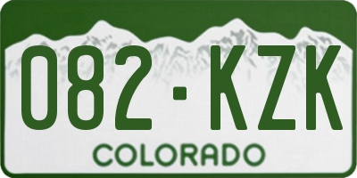 CO license plate 082KZK