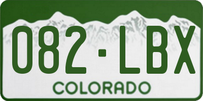 CO license plate 082LBX
