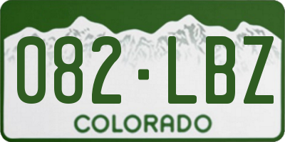 CO license plate 082LBZ