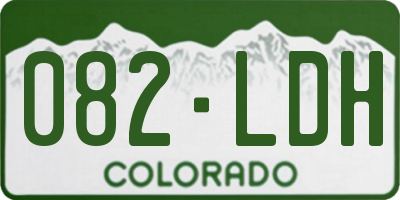 CO license plate 082LDH