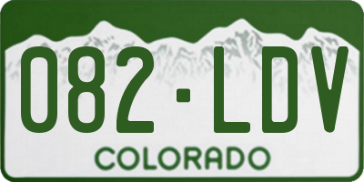 CO license plate 082LDV