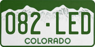 CO license plate 082LED