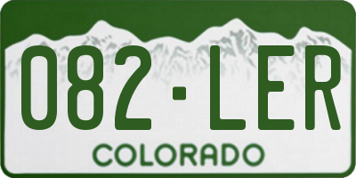 CO license plate 082LER