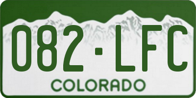 CO license plate 082LFC