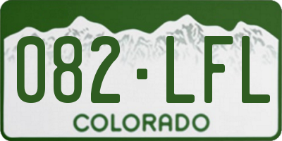 CO license plate 082LFL
