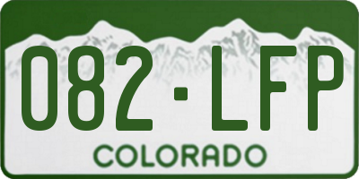CO license plate 082LFP