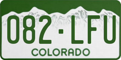 CO license plate 082LFU