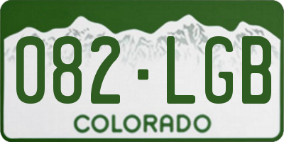 CO license plate 082LGB