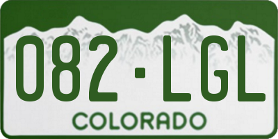 CO license plate 082LGL