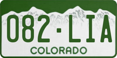 CO license plate 082LIA