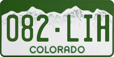 CO license plate 082LIH