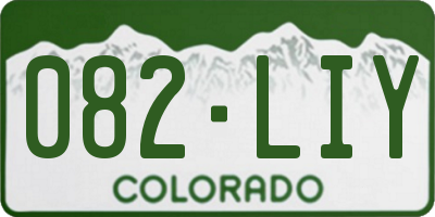 CO license plate 082LIY