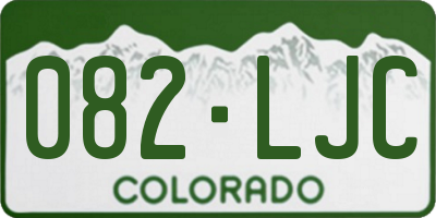 CO license plate 082LJC