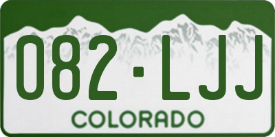 CO license plate 082LJJ