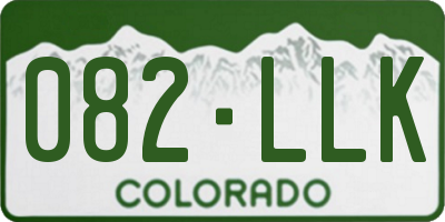 CO license plate 082LLK