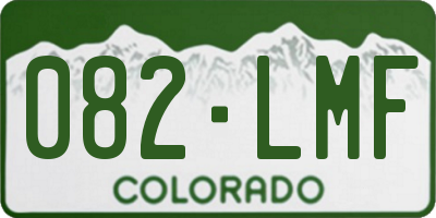 CO license plate 082LMF