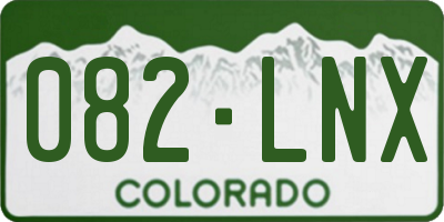 CO license plate 082LNX