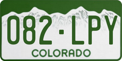 CO license plate 082LPY