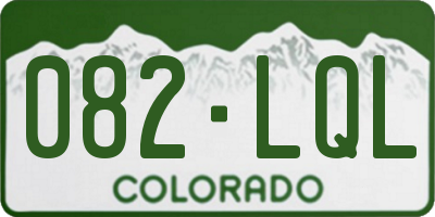 CO license plate 082LQL