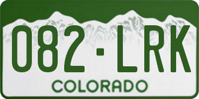 CO license plate 082LRK