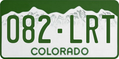 CO license plate 082LRT