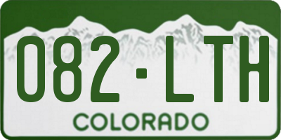 CO license plate 082LTH
