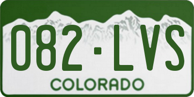 CO license plate 082LVS