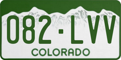 CO license plate 082LVV