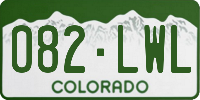 CO license plate 082LWL