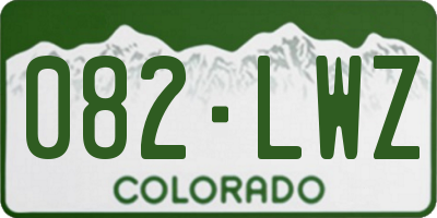 CO license plate 082LWZ