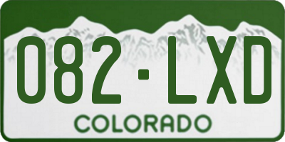 CO license plate 082LXD