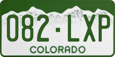 CO license plate 082LXP