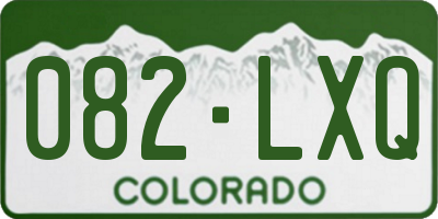 CO license plate 082LXQ