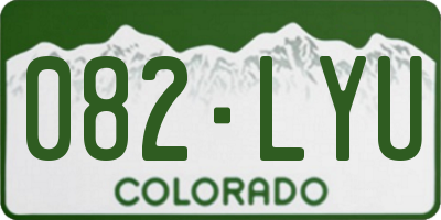 CO license plate 082LYU