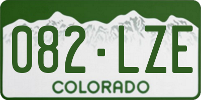 CO license plate 082LZE