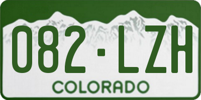 CO license plate 082LZH