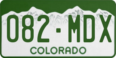 CO license plate 082MDX