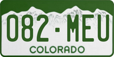 CO license plate 082MEU
