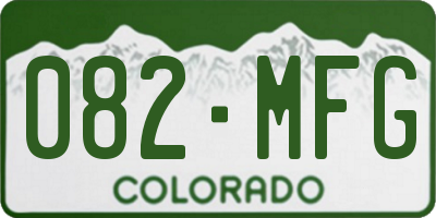 CO license plate 082MFG