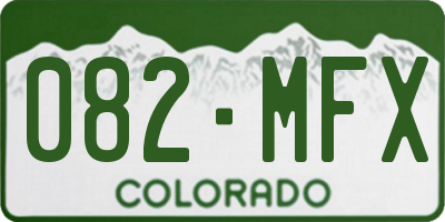 CO license plate 082MFX