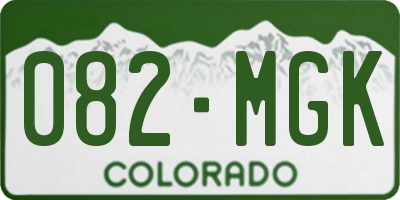 CO license plate 082MGK