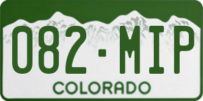 CO license plate 082MIP