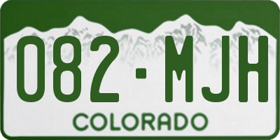 CO license plate 082MJH