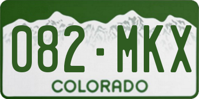 CO license plate 082MKX