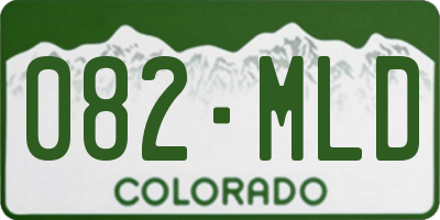 CO license plate 082MLD