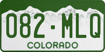 CO license plate 082MLQ