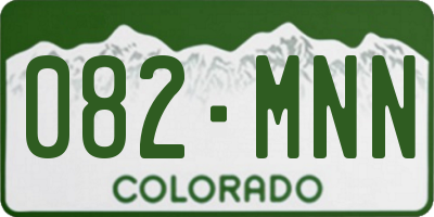 CO license plate 082MNN