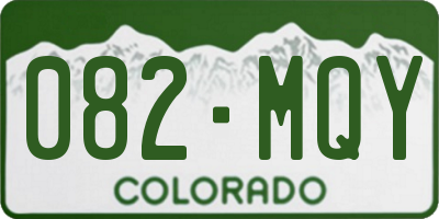CO license plate 082MQY