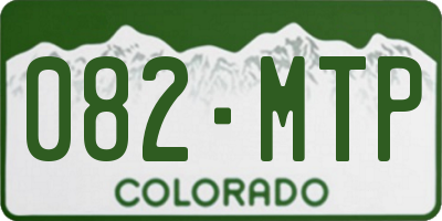 CO license plate 082MTP