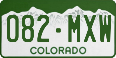 CO license plate 082MXW